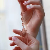 Elmas Montür Mekik Model Rose Gold Kaplama Gümüş Şahmeran thumbnail 2