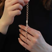 Rose Gold Kaplama Trend Gümüş Bileklik thumbnail 2