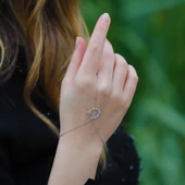 Ay Yıldız Zirkon Taşlı 925 Ayar Gümüş Şahmeran thumbnail 2