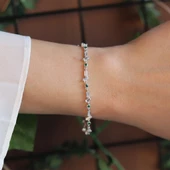 Mini Baget Taşlı Gümüş Bileklik thumbnail 1