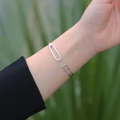 Apm Monaco Model Kayar Halkalı Zirkon Taşlı 925 Ayar Gümüş Kelepçe thumbnail 2