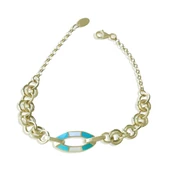 Fortuna Badem Gold Kaplama Gümüş Bileklik thumbnail 2