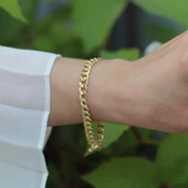 Gurmet Modeli Gold Kaplama Hallow Bileklik thumbnail 3