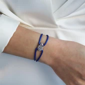 Serpents Gümüş İpek Makrome Bileklik thumbnail 1