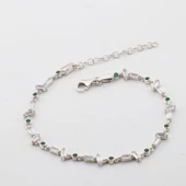 Mini Baget Taşlı Gümüş Bileklik thumbnail 4