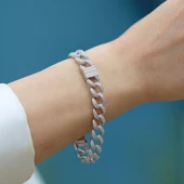 Zirkon Taşlı Gurmet Model Gümüş Bileklik thumbnail 2