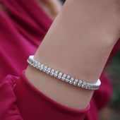 Pırlanta Montür Damla Su Yolu Sky Diamond Kadın Bileklik thumbnail 1