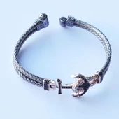 Çapa Zirkon Taşlı Gümüş Kazaziye Bileklik thumbnail 5