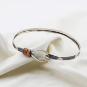 Otantik Damla Model Gümüş Kelepçe thumbnail 2