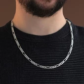 Figaro Modeli 60cm 5mm Gümüş Kolye thumbnail 3