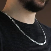 Figaro Modeli 60cm 5mm Gümüş Kolye thumbnail 1