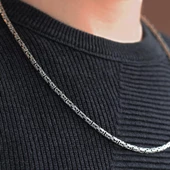 Kral Modeli 3mm Gümüş Zincir thumbnail 3