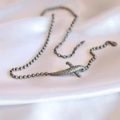 Kılıç Üzerine İşlemeli Çift Dolamalı Erkek Bilekliği thumbnail 2