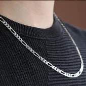 Figaro Modeli 60cm 5mm Gümüş Kolye thumbnail 2