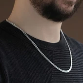 Rambo Modeli 4mm Gümüş Zincir thumbnail 2