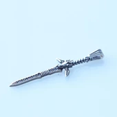 Keçi Başlı Kılıç Gümüş Erkek Kolye Ucu thumbnail 2