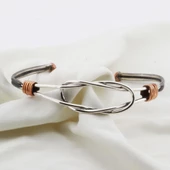 Gemici Düğüm Modeli Otantik Gümüş Kelepçe thumbnail 2