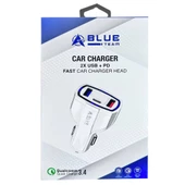 Araç Şarj Adaptörü 2x Usb - Pd Type C Quick Qualcomm 3.4a Hızlı BlueTeam BCC-04 - 1