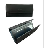 Hediye Seti Kadın Siyah Penye Şal Kolye Cüzdan (Kapak Notumuz Örnektir.) - 2