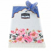 Çocuk Seccadesi Kabe Mavi 82×45 cm 110 gr - Tesbih Hediyeli - 1