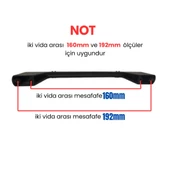 4 Adet Çizgili Saroz Siyah Metal Mobilya Kulpu 160mm - 192mm - 3
