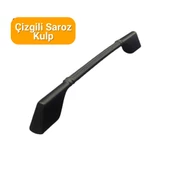 4 Adet Çizgili Saroz Siyah Metal Mobilya Kulpu 160mm - 192mm - 2