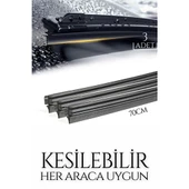 Kesilebilir 70 cm Silecek Lastiği 3 lü set - 1