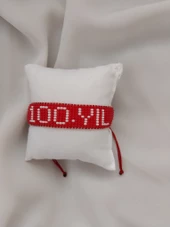 El Yapımı Kum Boncuk 100.yıl Bileklik - 1
