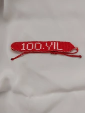 El Yapımı Kum Boncuk 100.yıl Bileklik - 4
