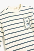 Koton Kız Çocuk Sweatshirt Uzun Kollu Bisiklet Yaka Aplike Detaylı - 3