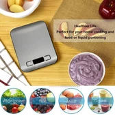 WellHise 2012 5kg Mutfak Tartısı Pilli Işıklı Ekran Hassas Terazi, Otomatik Ayar ve Tara, Dijital Terazi, 6 ölçü birimi - 5