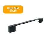 4 Adet Kare Mat Siyah Metal Mobilya Kulpu 160mm - 192mm - 2
