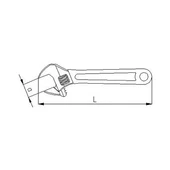 Elta Kurbağacık 10" İngiliz Anahtarı Kurbacık Anahtar 250 mm thumbnail 2