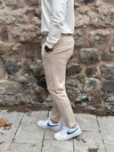 Gd Goldoremi 6649 Erkek Likralı Slim Fit Beli Lastikli İpli Çelik Kumaş Rahat Jogger - 10