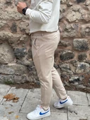 Gd Goldoremi 6649 Erkek Likralı Slim Fit Beli Lastikli İpli Çelik Kumaş Rahat Jogger - 19