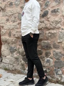 Gd Goldoremi 6649 Erkek Likralı Slim Fit Beli Lastikli İpli Çelik Kumaş Rahat Jogger - 1