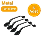 4 Adet Aras Mat Siyah Metal Mobilya Kulpu 160mm - 192mm - 1