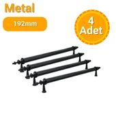 4 Adet Zirve Siyah Metal Mobilya Kulpu 192mm - 1