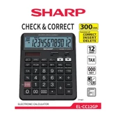 Sharp EL-CC12GP 12 Hane İşlem Kontrollü Masaüstü Hesap Makinesi - 2