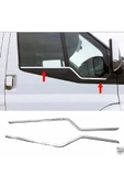 Ford Transit Krom Cam Çıtası 2 Parça 2000-2014 Paslanmaz Çelik (İnce) - 2