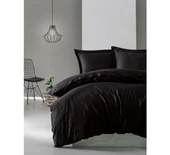 Cotton Box Elegant Saten Tek Kişilik Nevresim Takım Siyah - 1