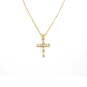 Çelik Kolye - Haç Kolye Altın Kaplama KLY-644 thumbnail 1