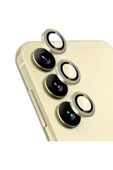 S24 Uyumlu Metal Çerçeve Premium Cam Safir Lens Koruyucu - 4