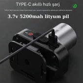 Gold Kama GK801 LED Kafa Feneri - 50W CREE LED, Şarjlı ve Su Geçirmez - 5