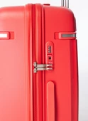 Pierre Cardin Polipropilen Büyük Boy Kırılmaz Valiz Kırmızı PC7070 thumbnail 4