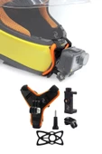Kask için Alt Çene Bağlantı Aparatı Aksiyon Kamera ve Telefon Tutucu Set Motosiklet TURUNCU Teçhizat - 1