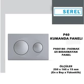 Serel Smooth Gömme Rezervuar 3 'lü Set (Gövde T020111+Panel P400180+Ank. Ara kesme Valfi 102151024) T020111BK40 - 5