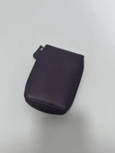 Unisex Fermuarlı Deri Kartlık Cüzdan 11 Bölmeli Mor - 4