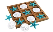 Deniz Yıldızı Desenli Ahşap Tic Tac Toe Oyunu - 1