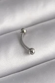 316L Çelik Gümüş Renk Topçuk Model Piercing - TJ-PR1365 - 1
